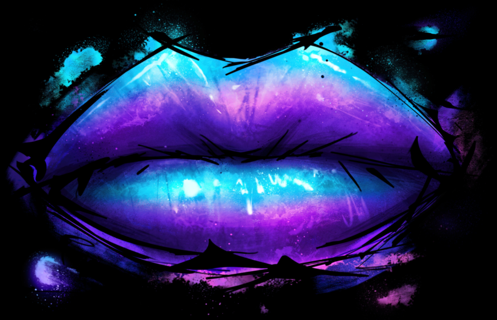 Lip Glass Wall Art