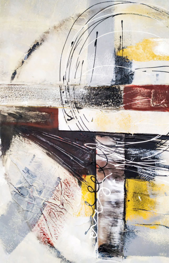 Abstract Glass Wall Art