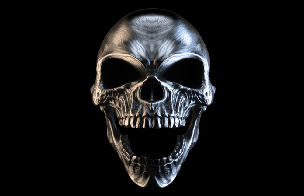 Skull Glass Wall Art