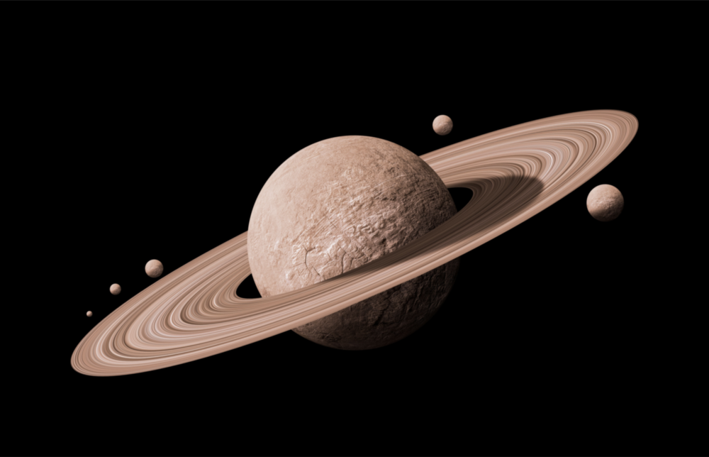 Saturn Glass Wall Art