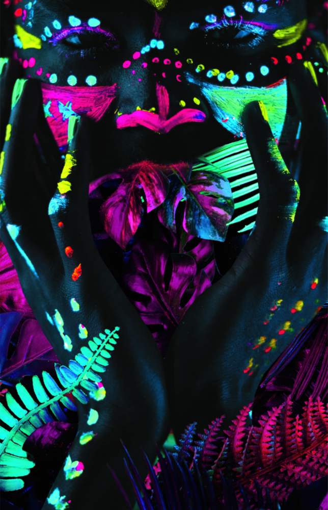 Neon Glances Glass Art