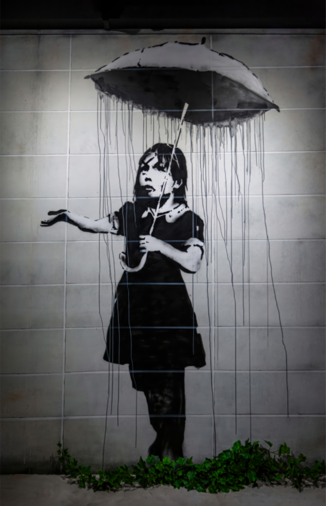 Escape from the Rain Glass Art
