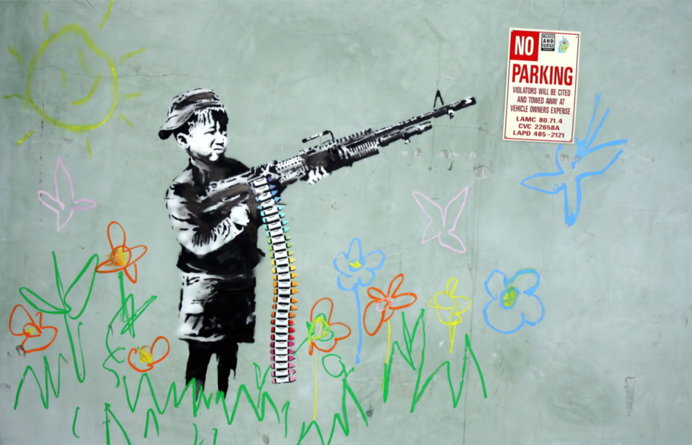 Child and War Glass Art