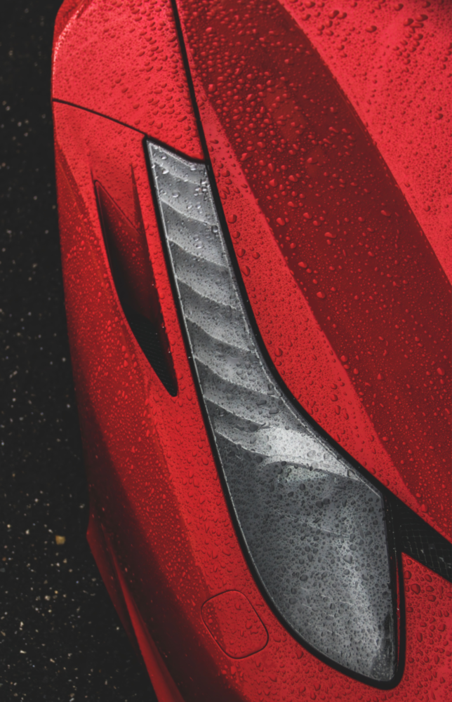 Ferrari’s Red Glass Wall Art