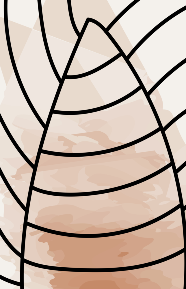 Lines of Leaf Glass Wall Art