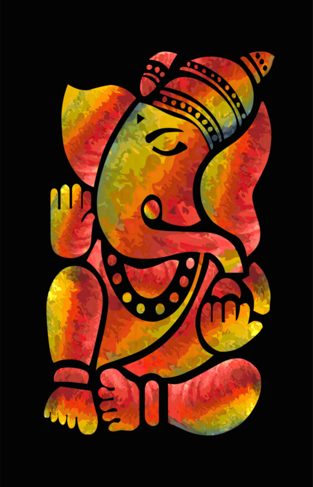 Ganesha Glass Wall Art