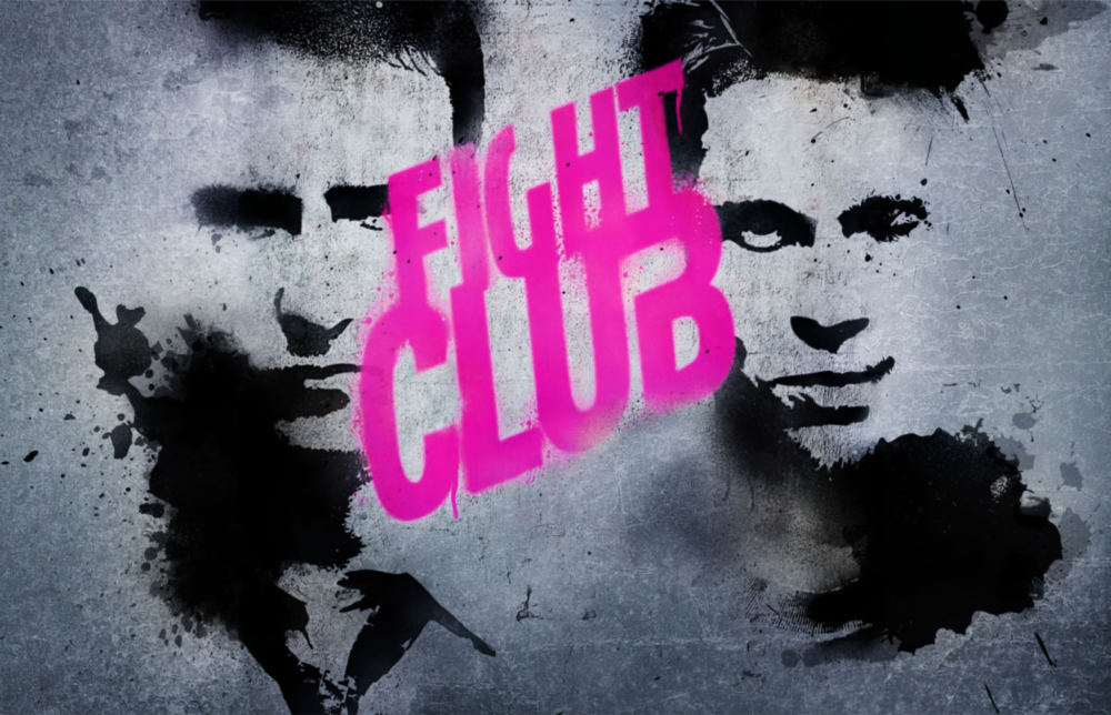Fight Club Poster Glass Wall Art