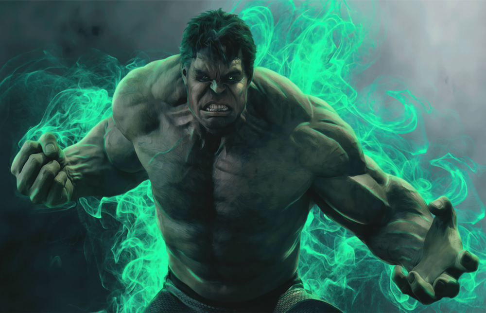 Hulk Glass Wall Art