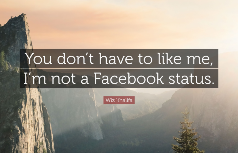 Not a Facebook Statüs Glass Wall Art