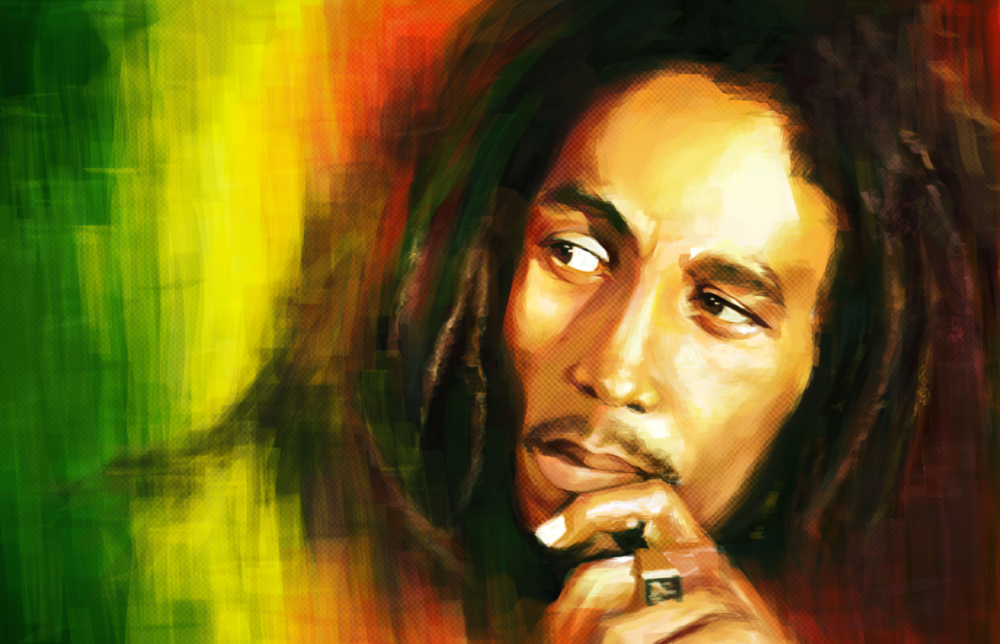 Bob Marley Glass Wall Art