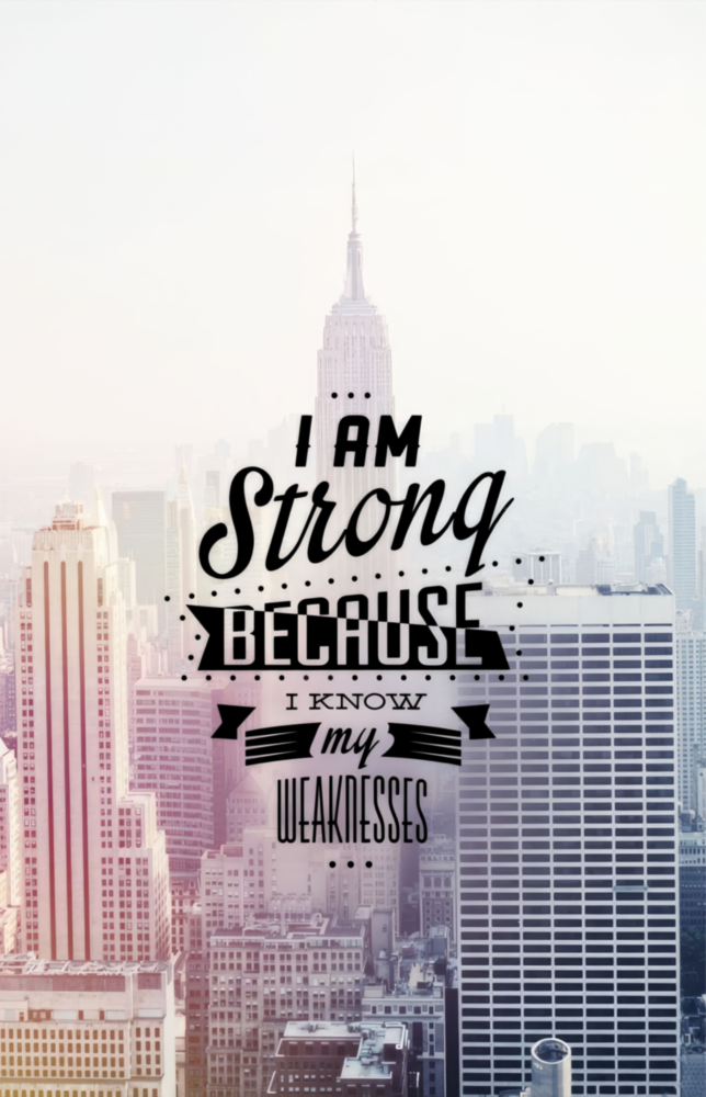 I am Strong Glass Wall Art