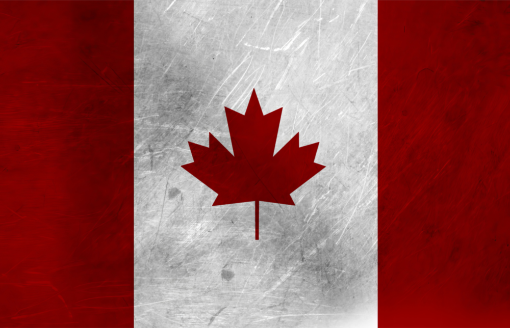 Flag of Canada Flag Glass Wall Art