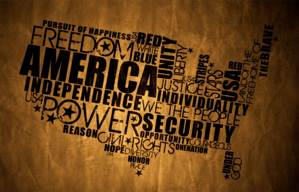 USA Map Glass Wall Art