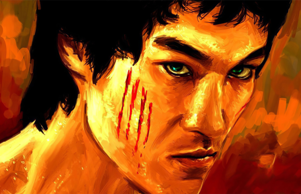 Bruce Lee Glass Wall Art