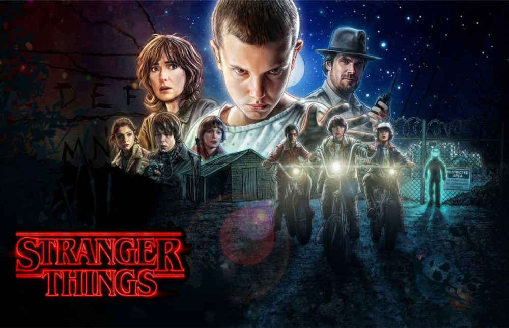 Stranger Things Poster Glass Wall Art