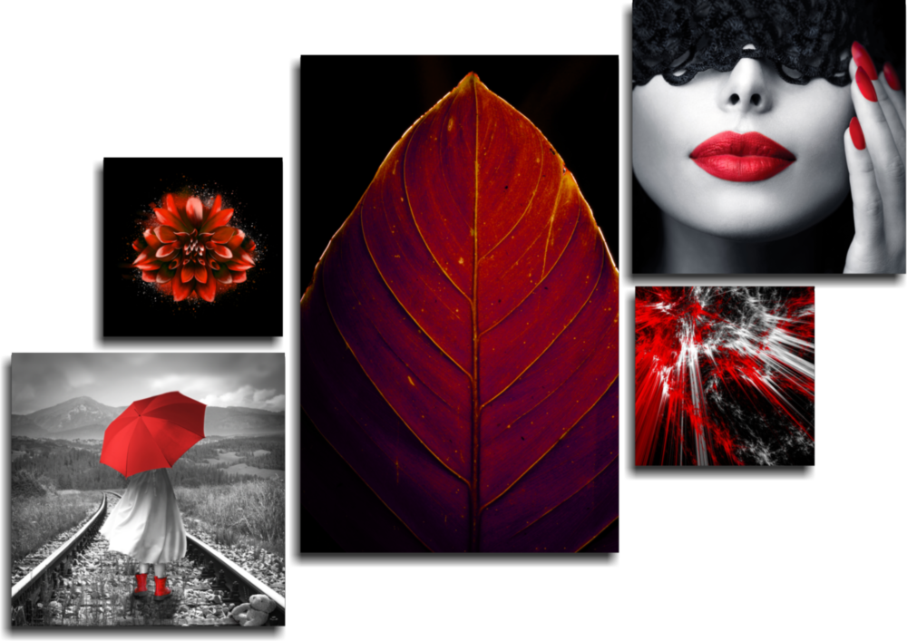 The Charm of Red Glass Wall Art
