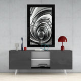 Spiral Stairs Glass Wall Art.