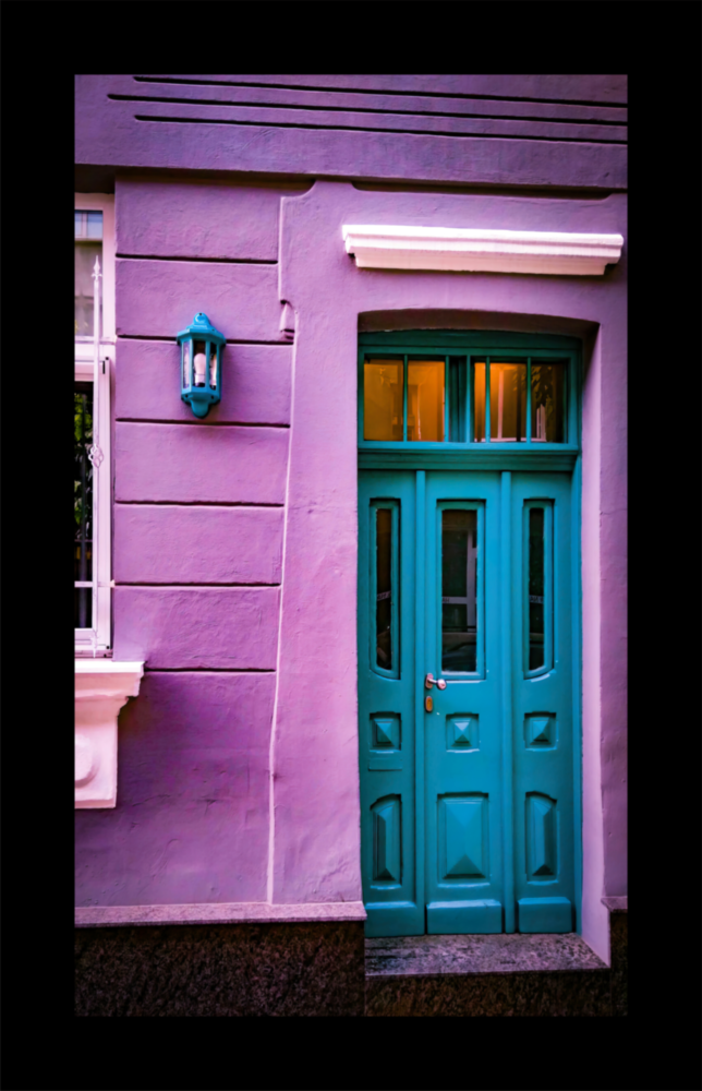 Colorful Building Glass Wall Art