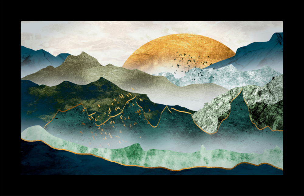 Emerald Valley Glass Wall Art