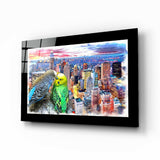 Budgies Glass Wall Art.