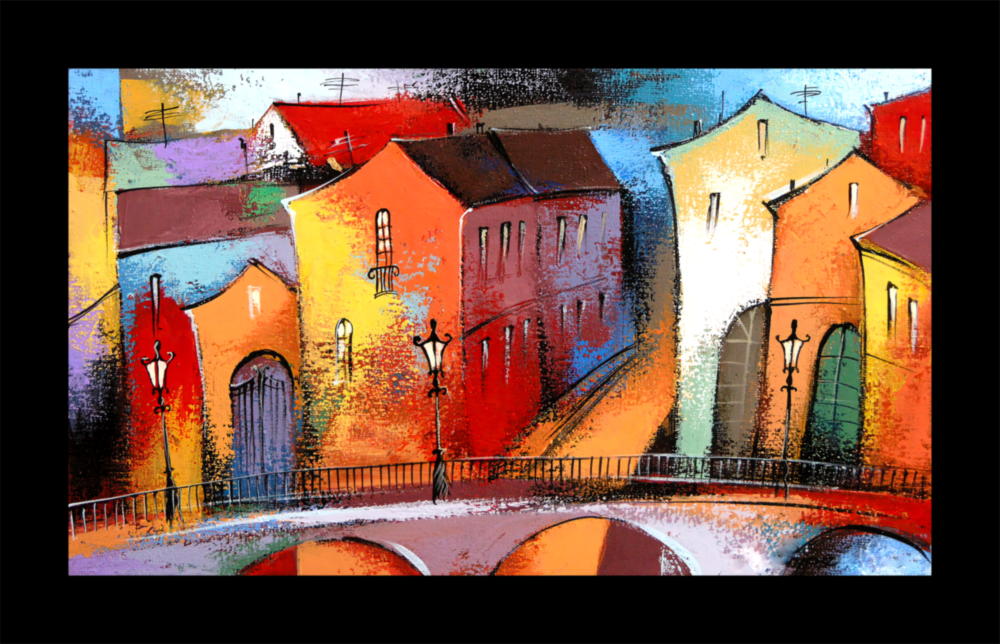 City Landscape Glass Wall Art