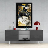 Gold Powder Graphite Glass Wall Art.
