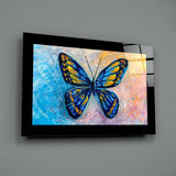 Colorful Butterfly Glass Wall Art.