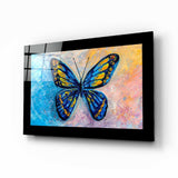 Colorful Butterfly Glass Wall Art.