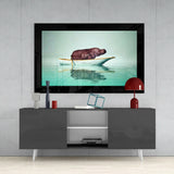 Hippo Glass Wall Art.