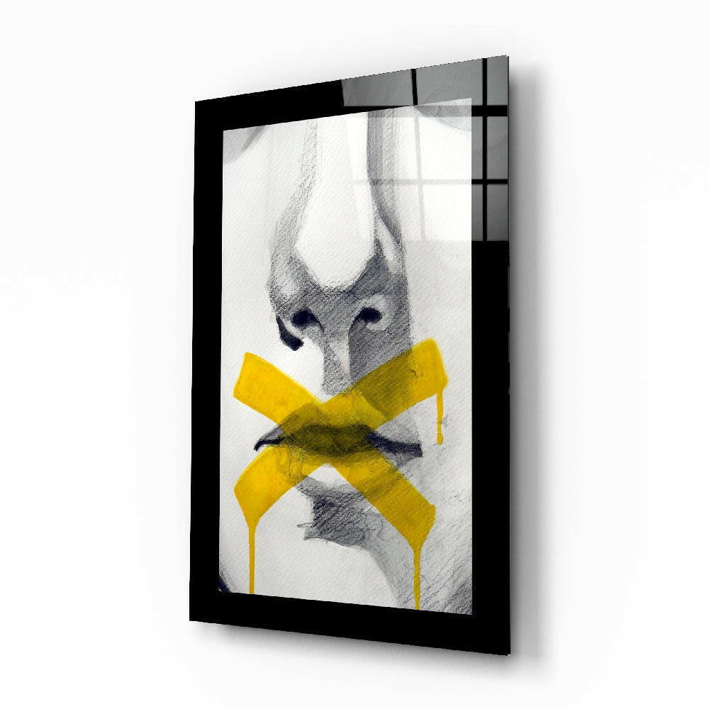 No Talking Glass Wall Art.
