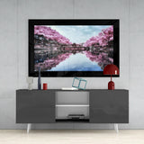 Sakura Trees Glass Wall Art.