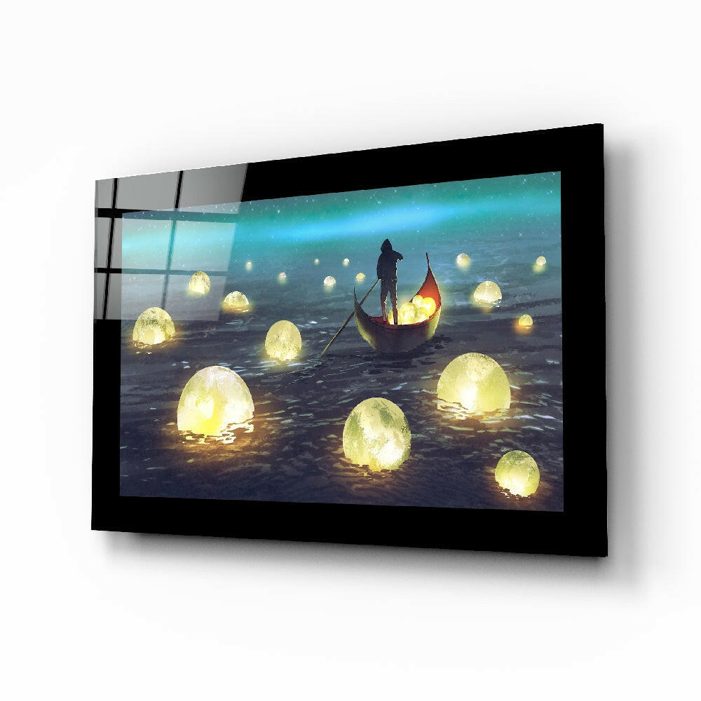 Moon Collector Glass Wall Art.