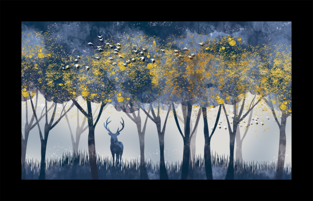 Silent Forest Glass Wall Art