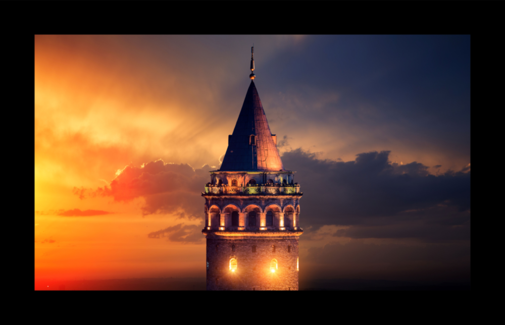 Galata Tower Glass Wall Art