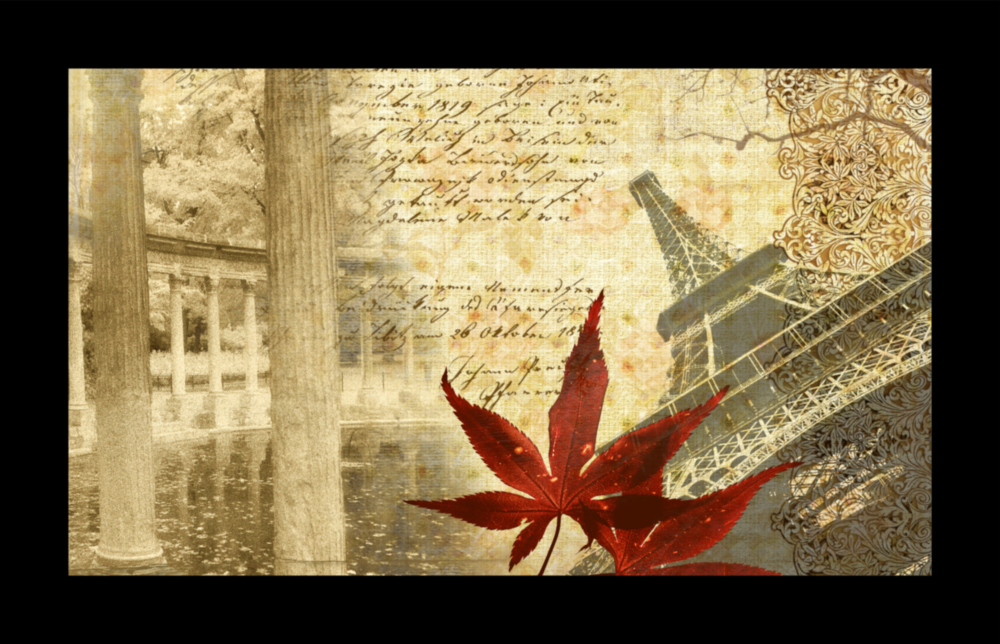 Autumn and Paris Glass Wall Art