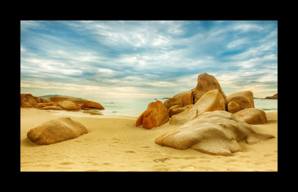 Sand and Rocks Glass Wall Art