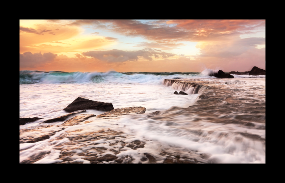 Cloudy Waves Glass Wall Art