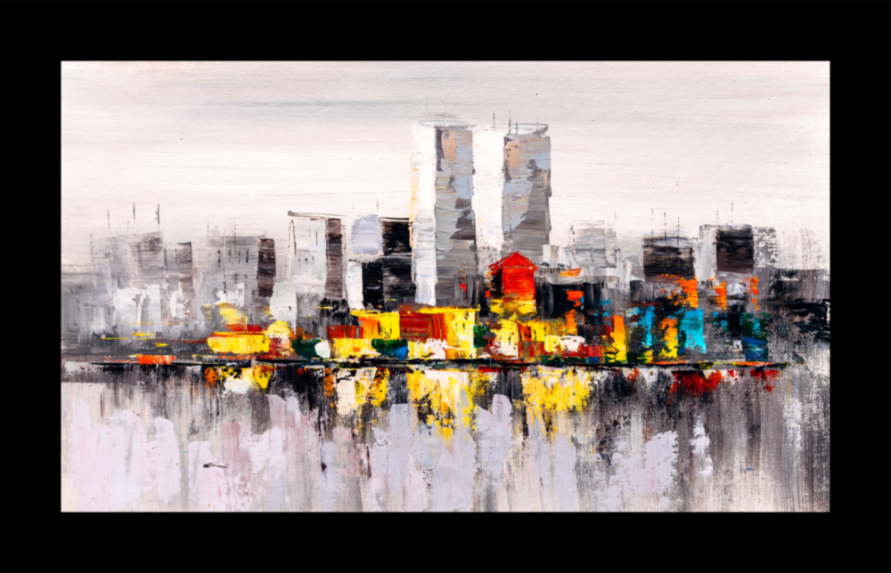 City Silhouette Glass Wall Art