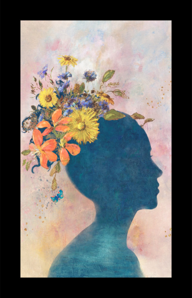 Flowery Thoughts Glass Wall Art