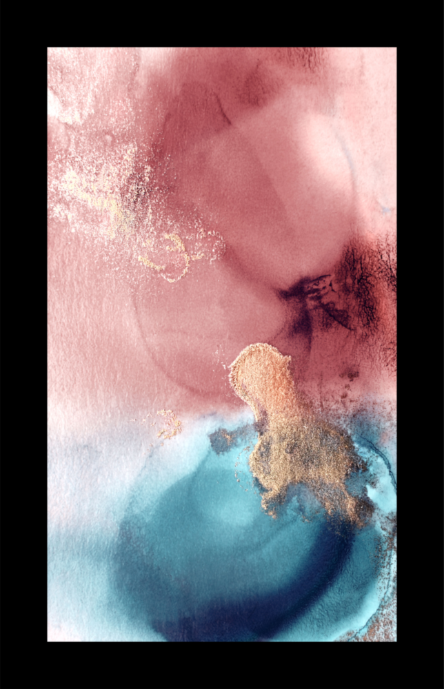 Pink and Blue Glass Wall Art