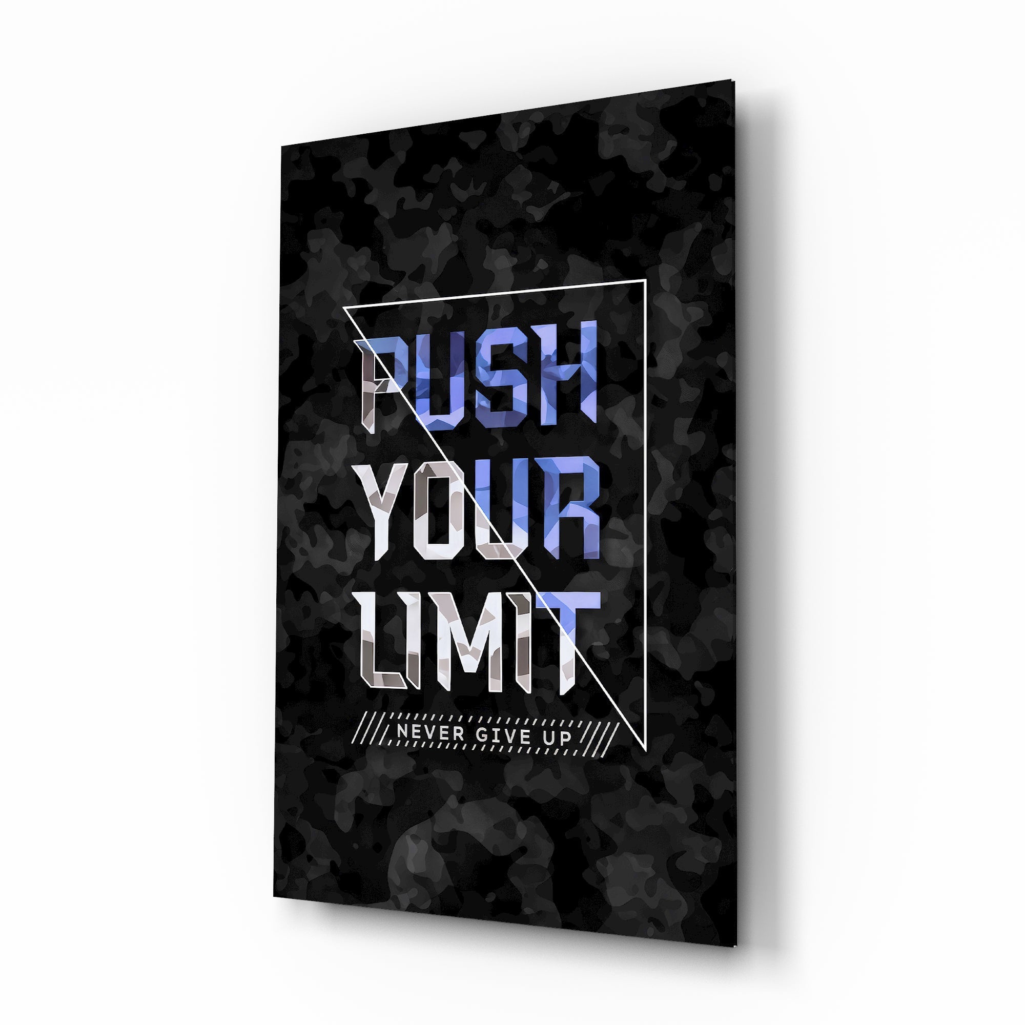 Push Your Limit Glass Wall Art