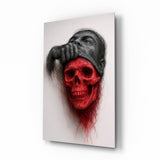 Ethereal Skull Glass Wall Art