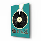 Classic Vinyl Record Glass Wall Art