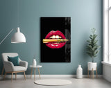 Lip Bullet Pop Glass Wall Art