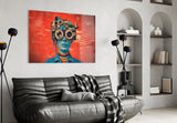Cyberpunk Headphones Glass Wall Art