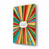 Radiant Positive Energy Burst Glass Wall Art