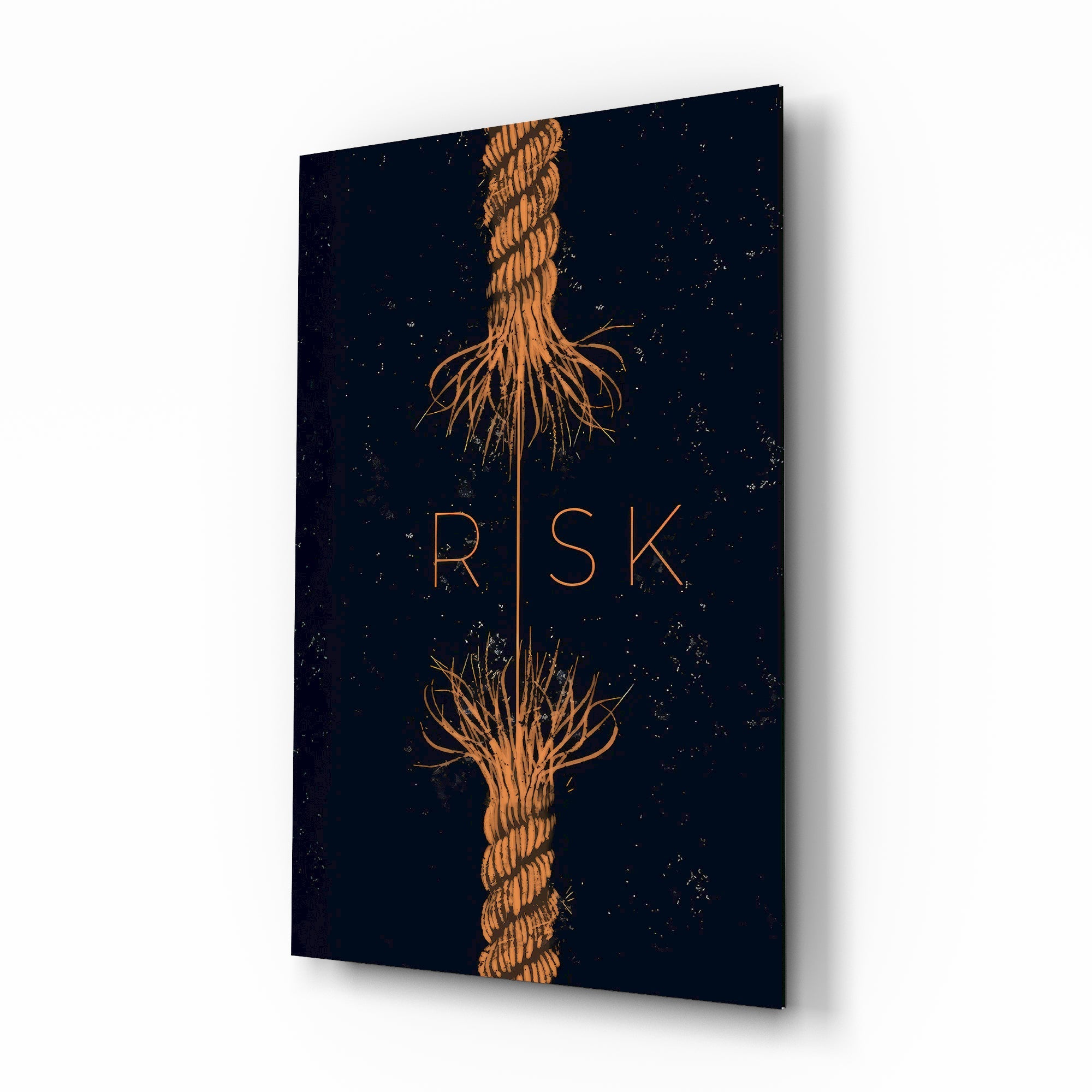 Risk Tangled Rope Glass Wall Art