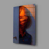 Mysterious Doorway Reflection Glass Wall Art