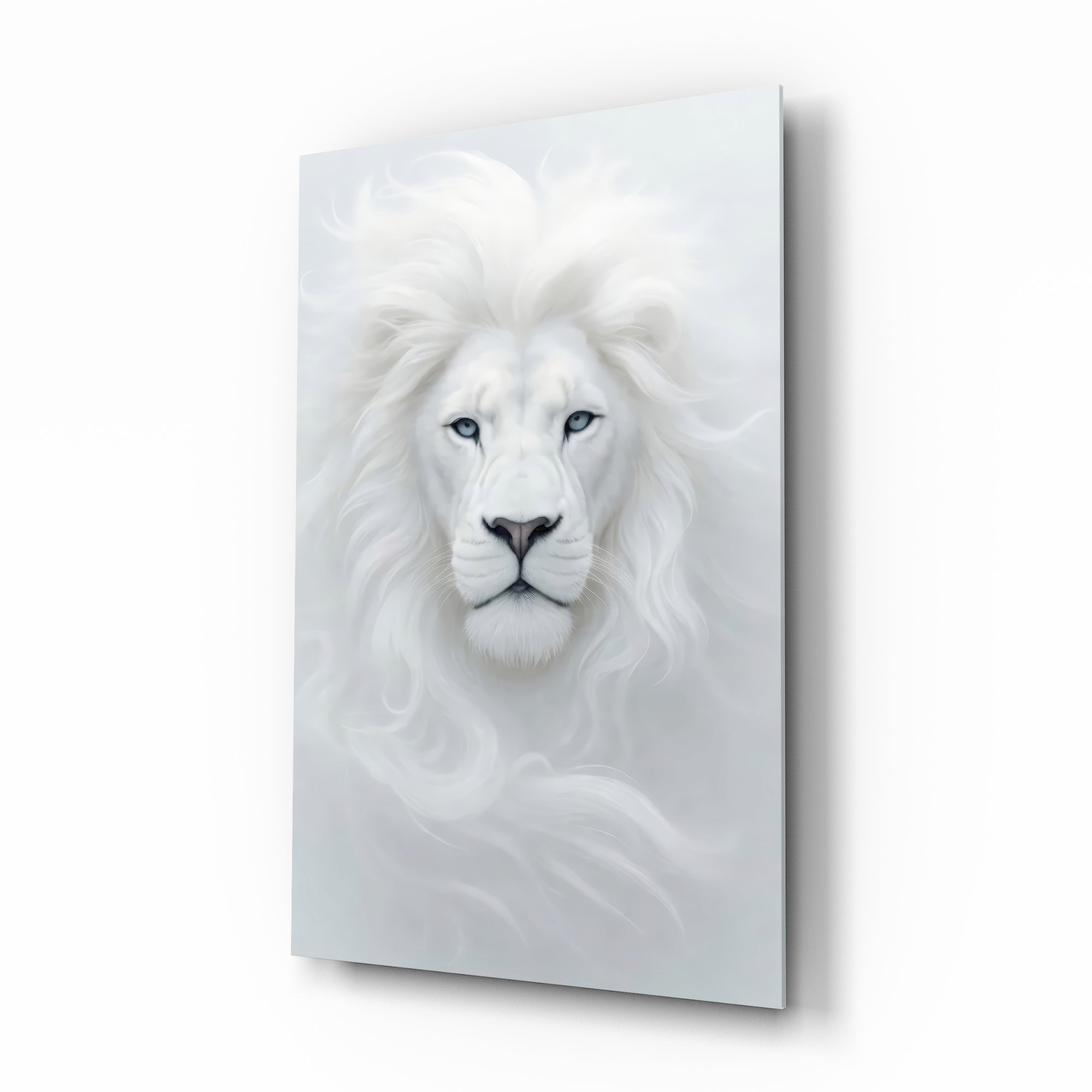 White Lion Glass Wall Art