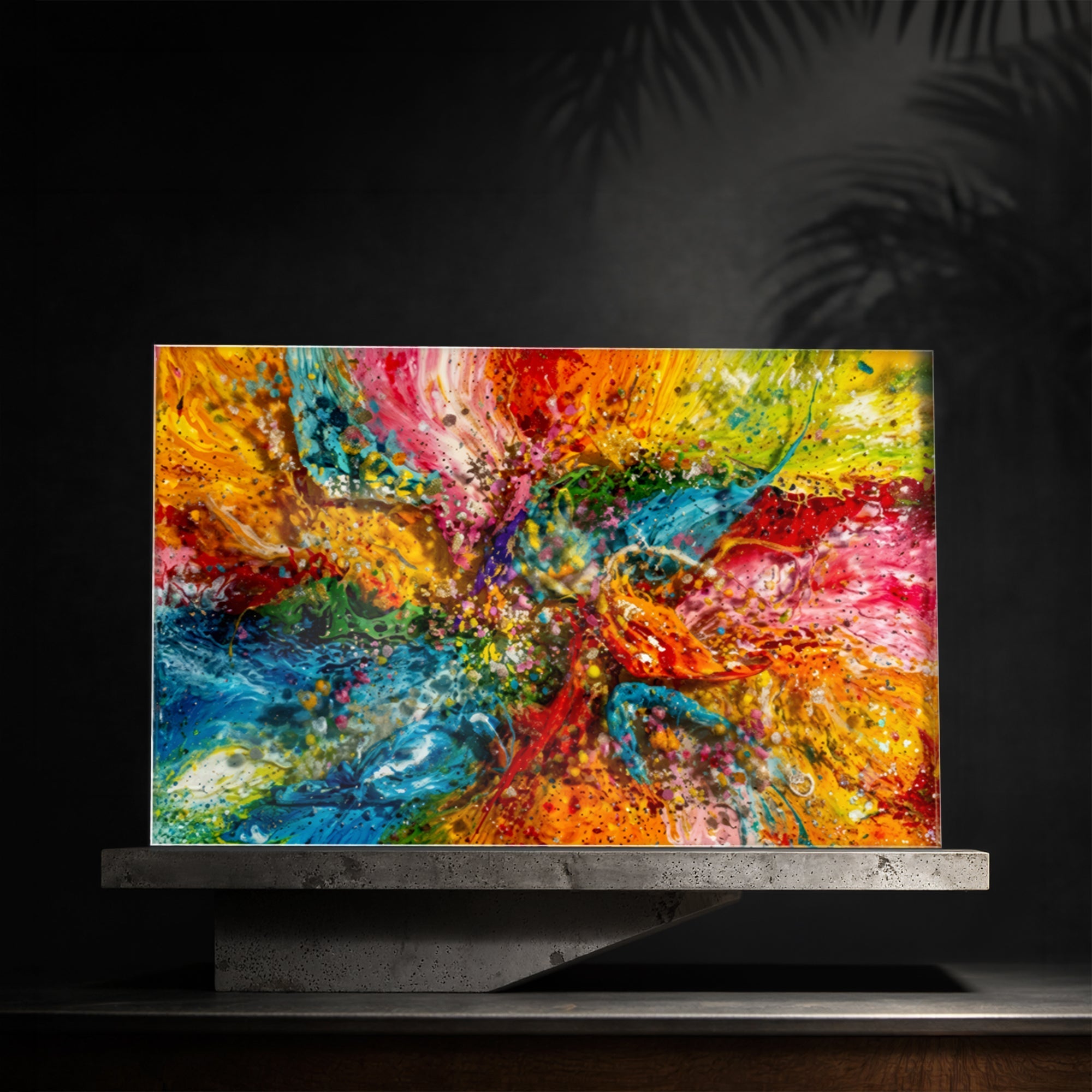 Mosaic Appearence Glass Wall Art